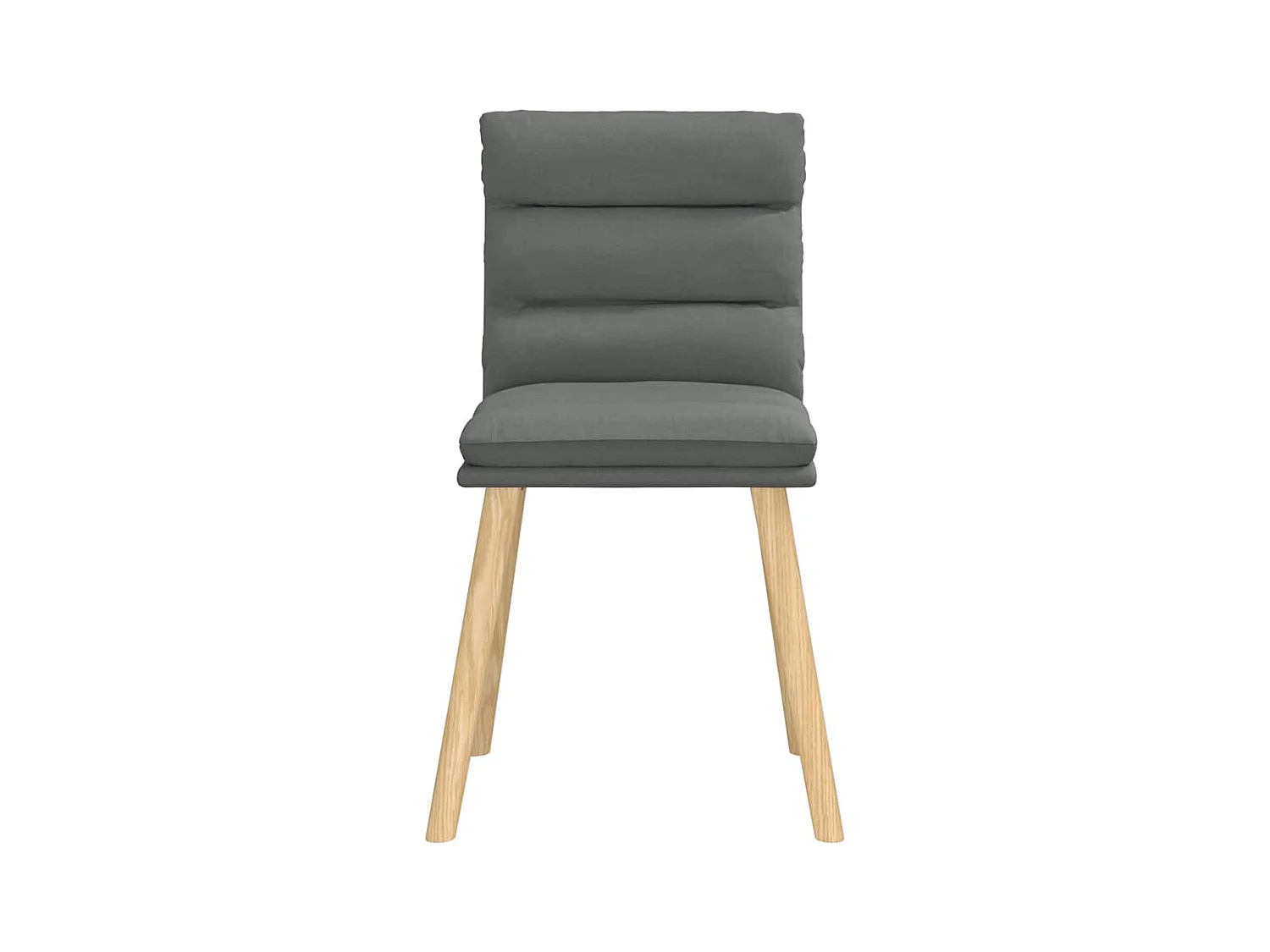 Eetkamerstoelen set van 6 donkergrijze stof