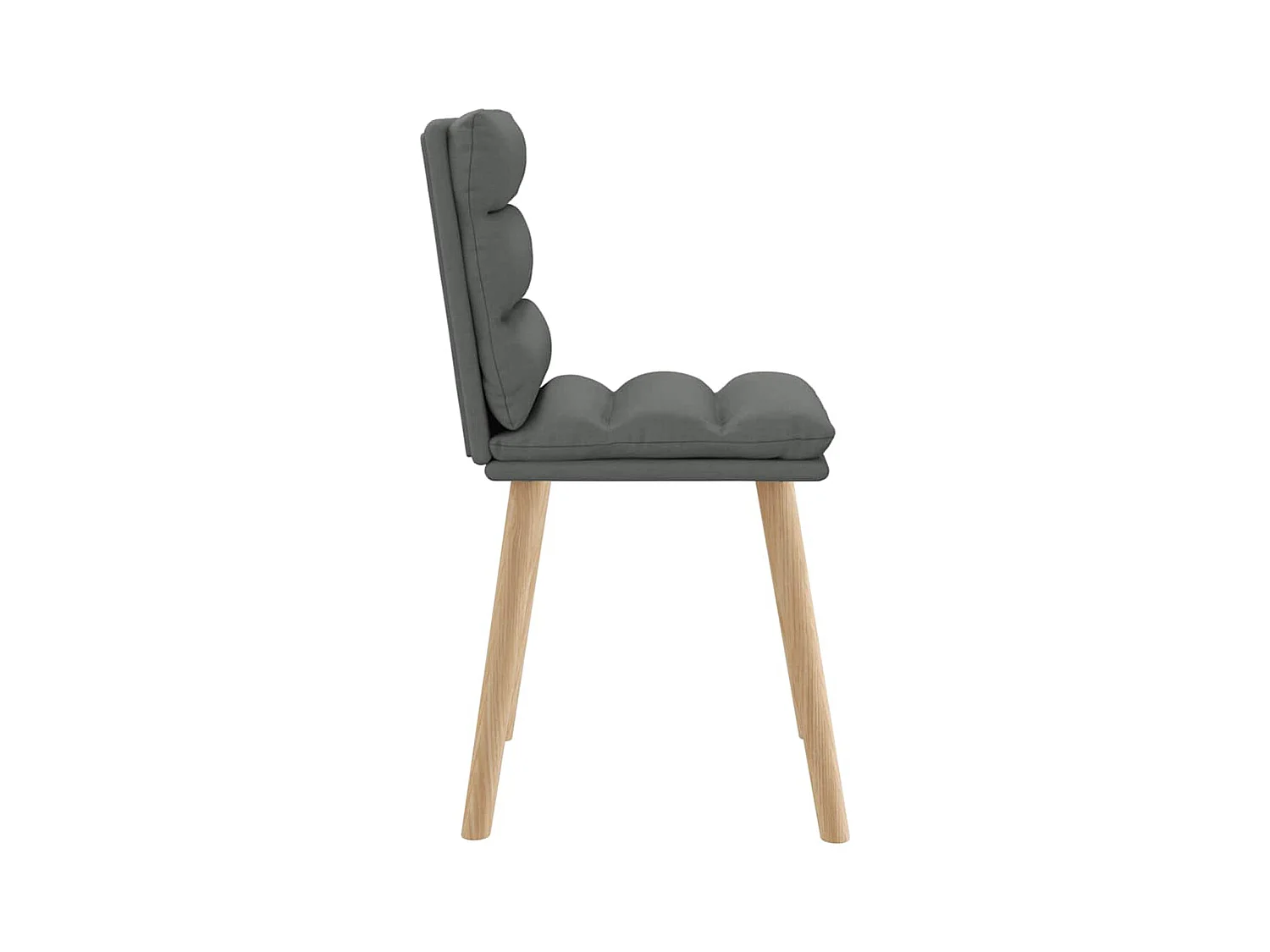 Eetkamerstoelen set van 6 donkergrijze stof