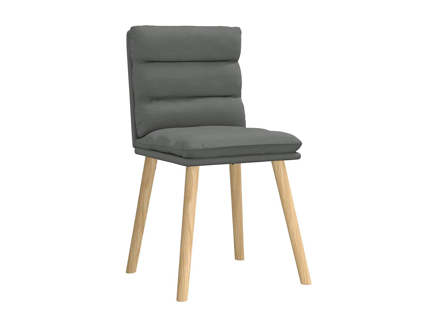 Chaises à manger lot de 6 gris foncé tissu