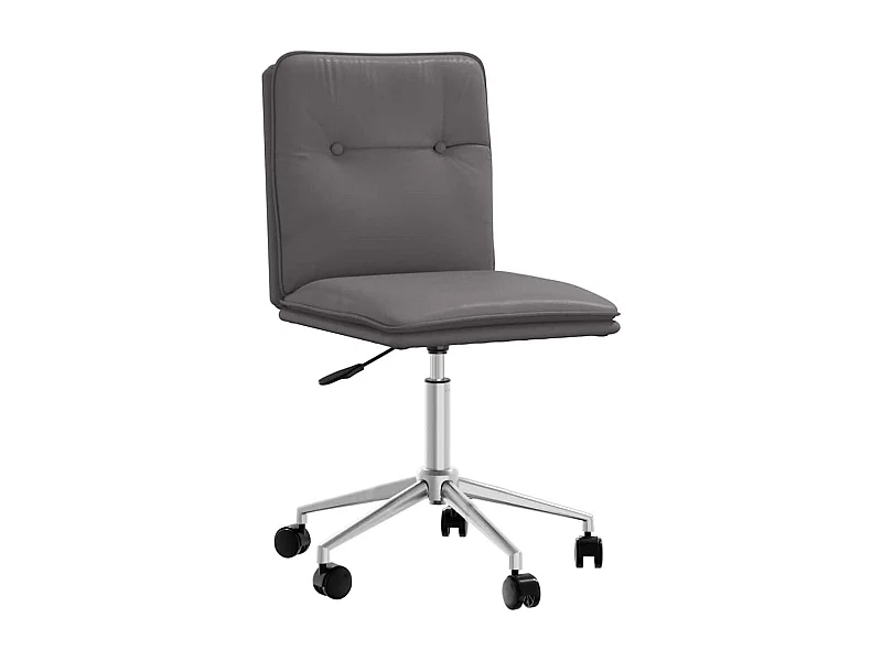 Grijze kunstleren eetkamerstoel