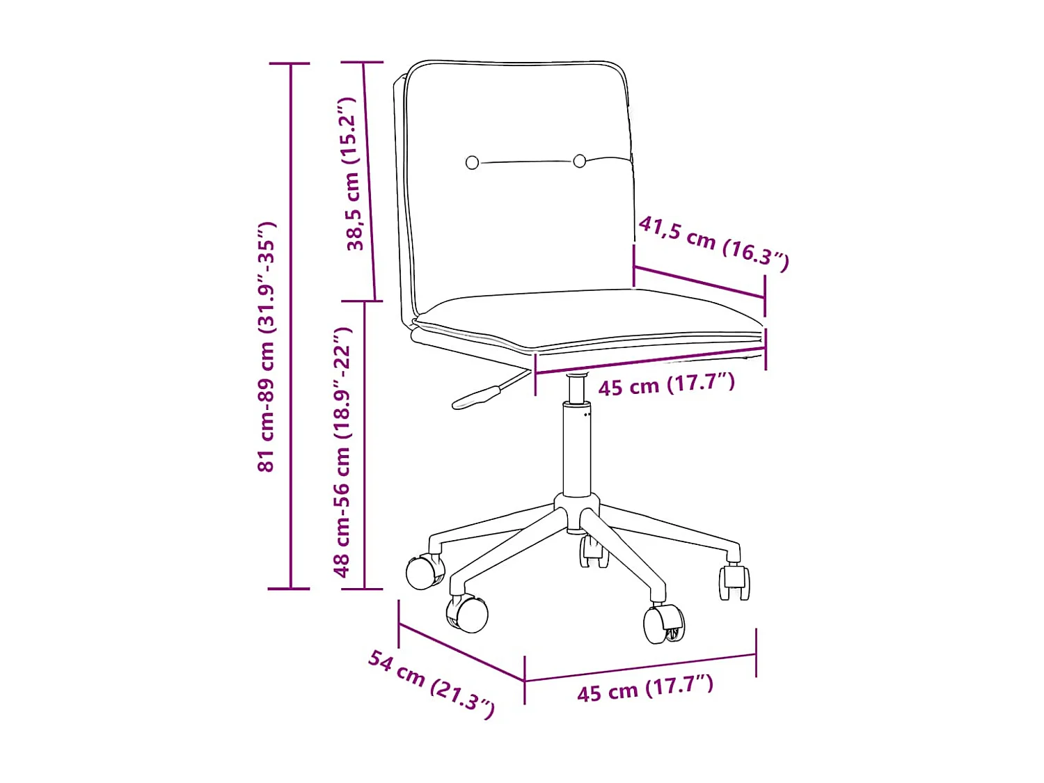 Chaise de salle à manger Gris Similicuir