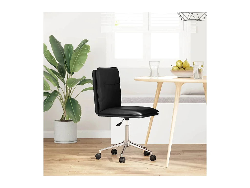 Chaise de salle à manger Noir Similicuir