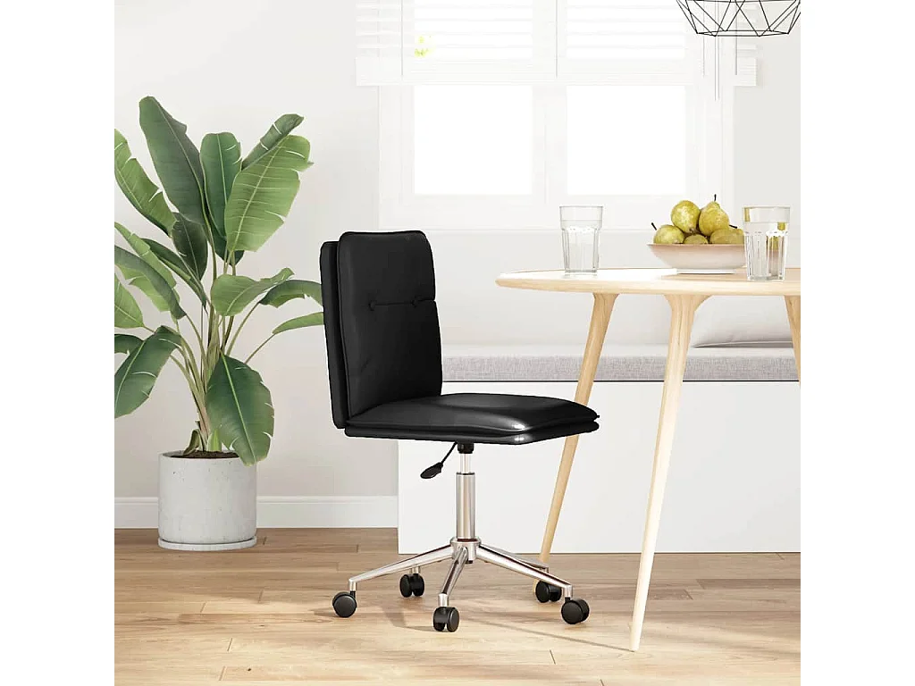 Chaise de salle à manger Noir Similicuir