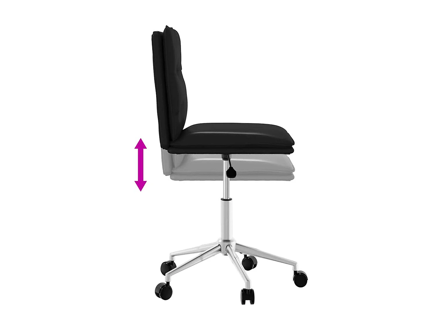 Chaise de salle à manger Noir Similicuir