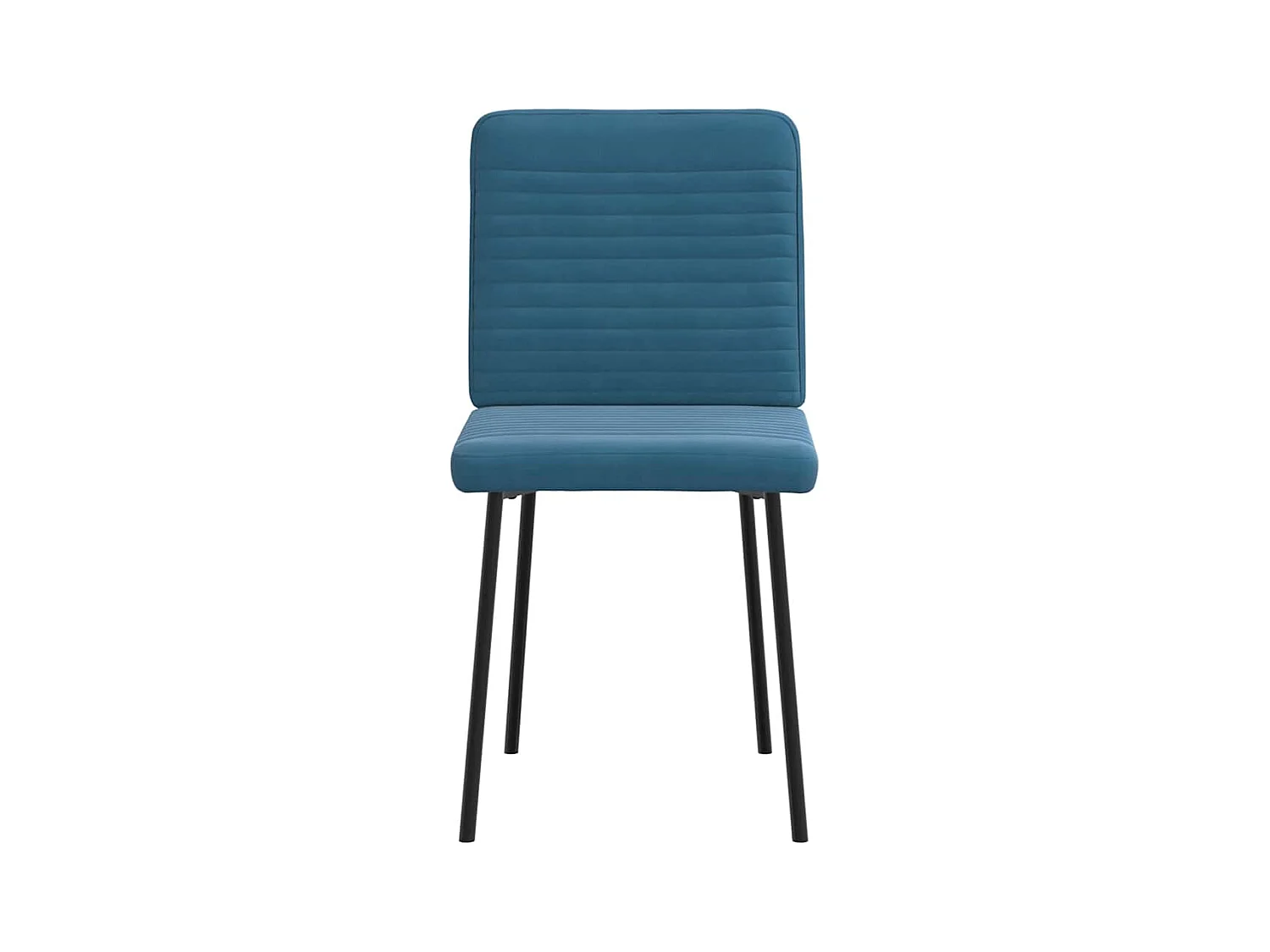 Juego de 4 sillas de comedor de terciopelo azul