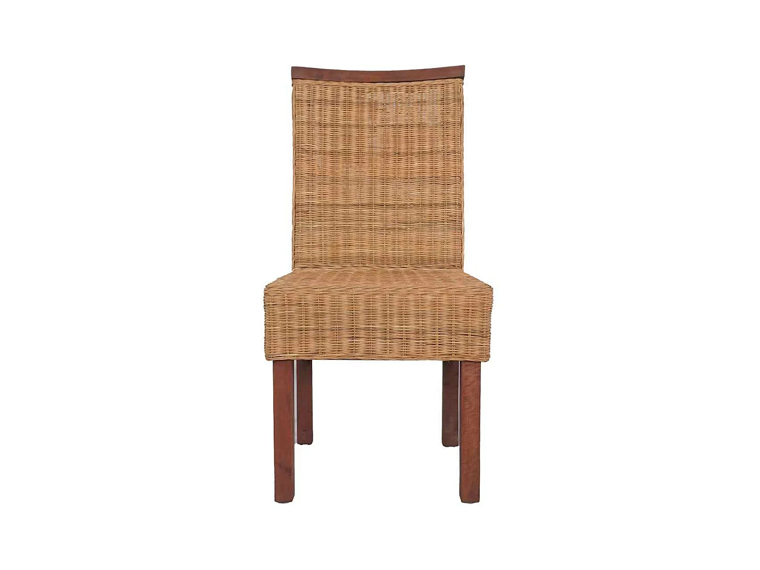 Chaises à manger lot de 2 marron rotin naturel