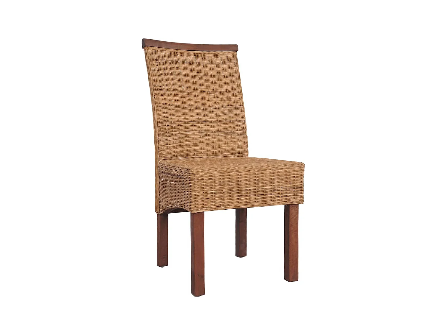 Chaises à manger lot de 2 marron rotin naturel