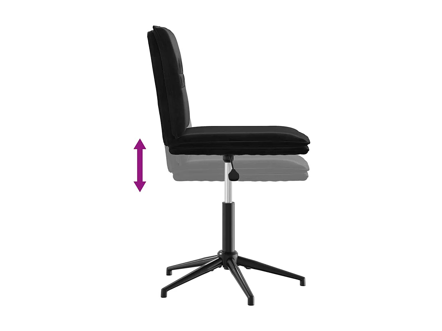 Juego de 2 sillas de comedor de terciopelo negro