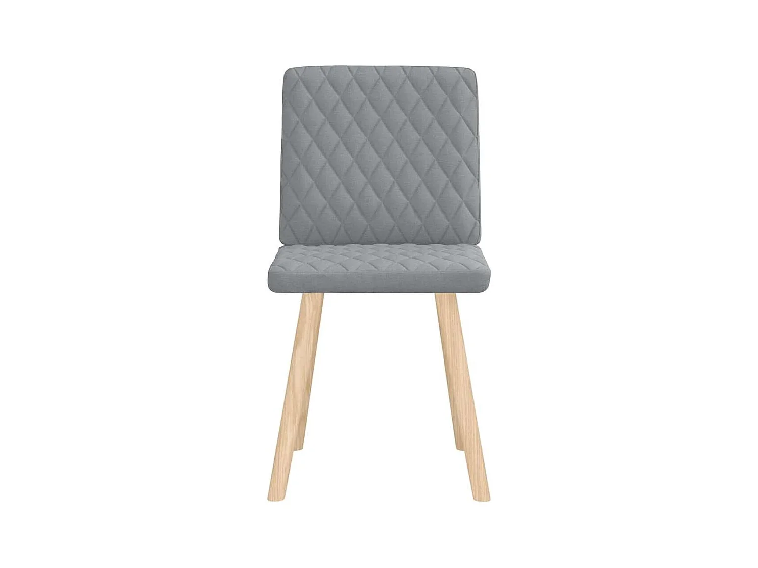 Eetkamerstoelen set van 2 lichtgrijze stof