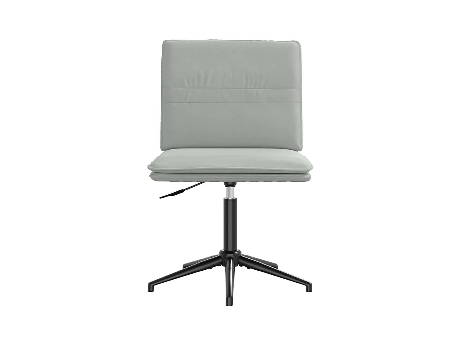 Silla de comedor de terciopelo gris claro