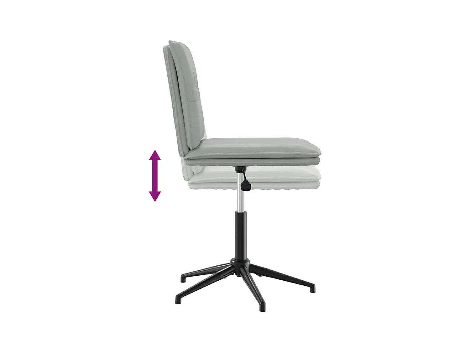 Silla de comedor de terciopelo gris claro