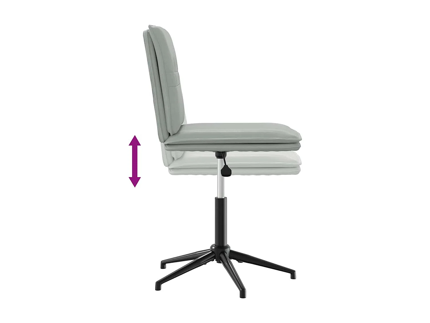 Chaise à manger Gris clair Velours