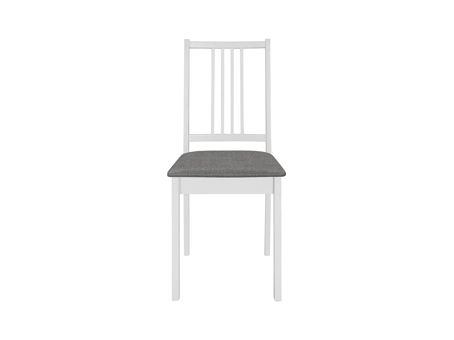 Chaises à manger avec coussins lot de 6 blanc bois solide
