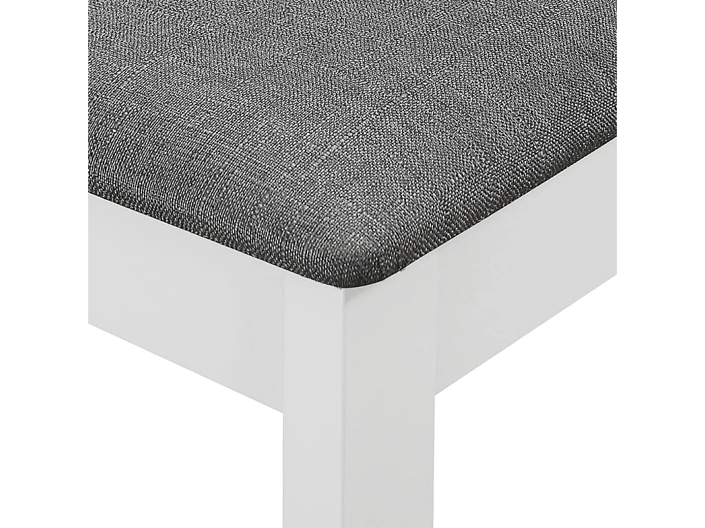 Chaises à manger avec coussins lot de 6 blanc bois solide