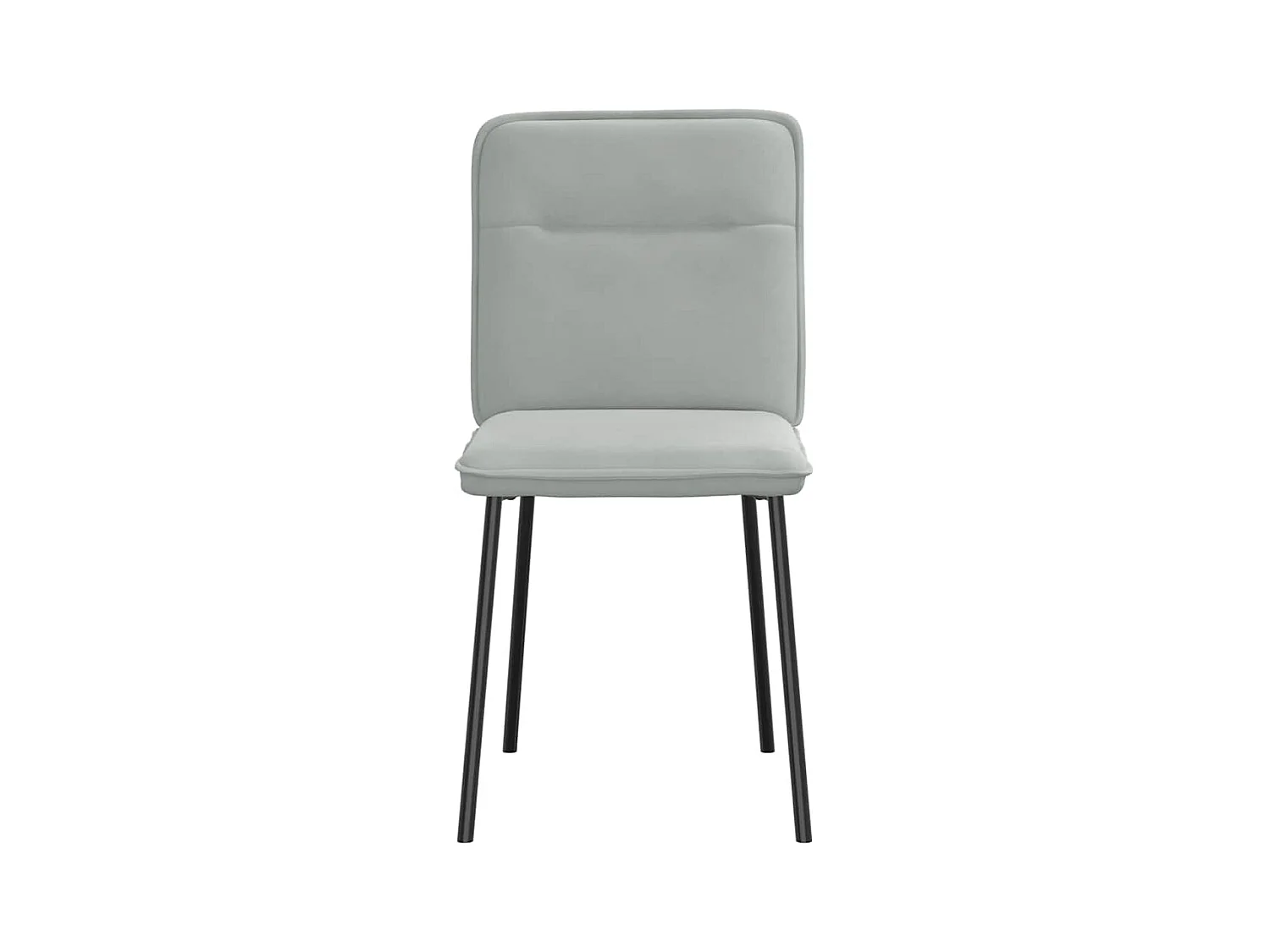 Juego de 4 sillas de comedor de terciopelo gris claro