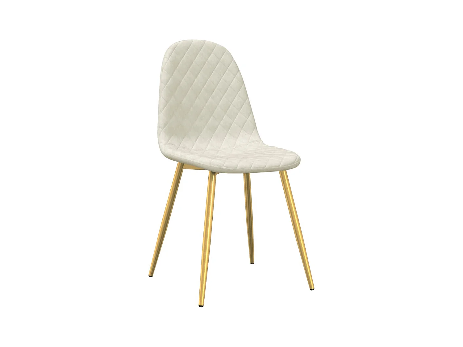 Eetkamerstoelen set van 4 crème fluweel