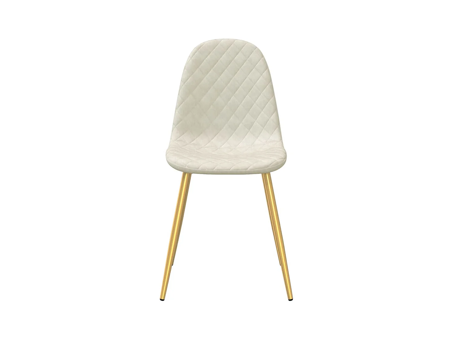 Eetkamerstoelen set van 4 crème fluweel