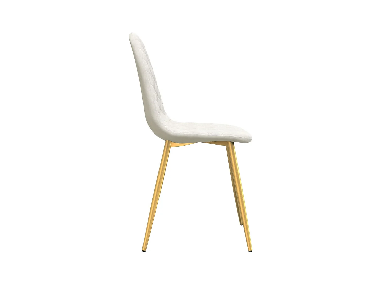 Eetkamerstoelen set van 4 crème fluweel