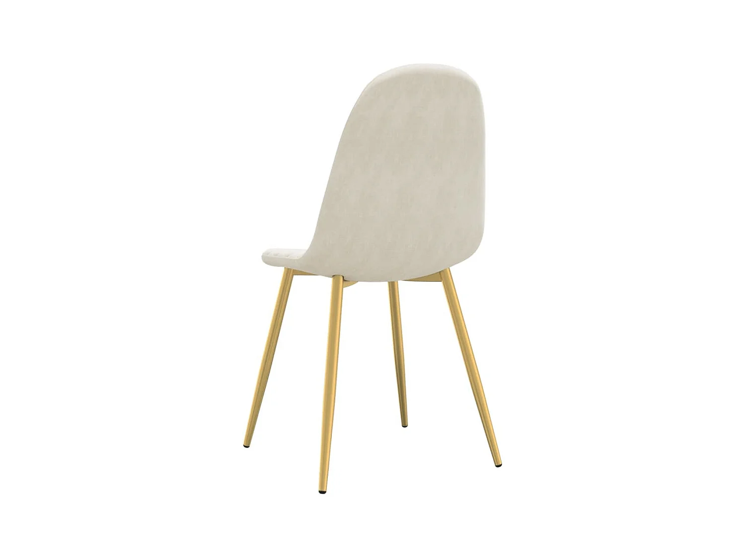 Eetkamerstoelen set van 4 crème fluweel