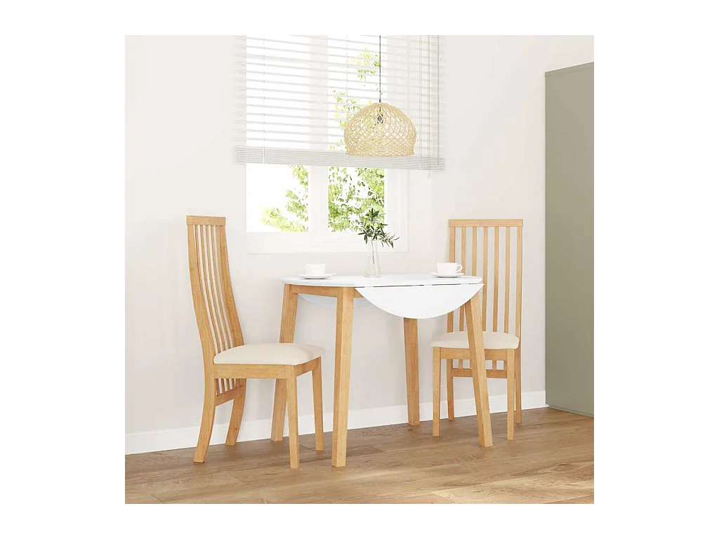 Cojines para sillas de comedor 2 piezas madera maciza caucho