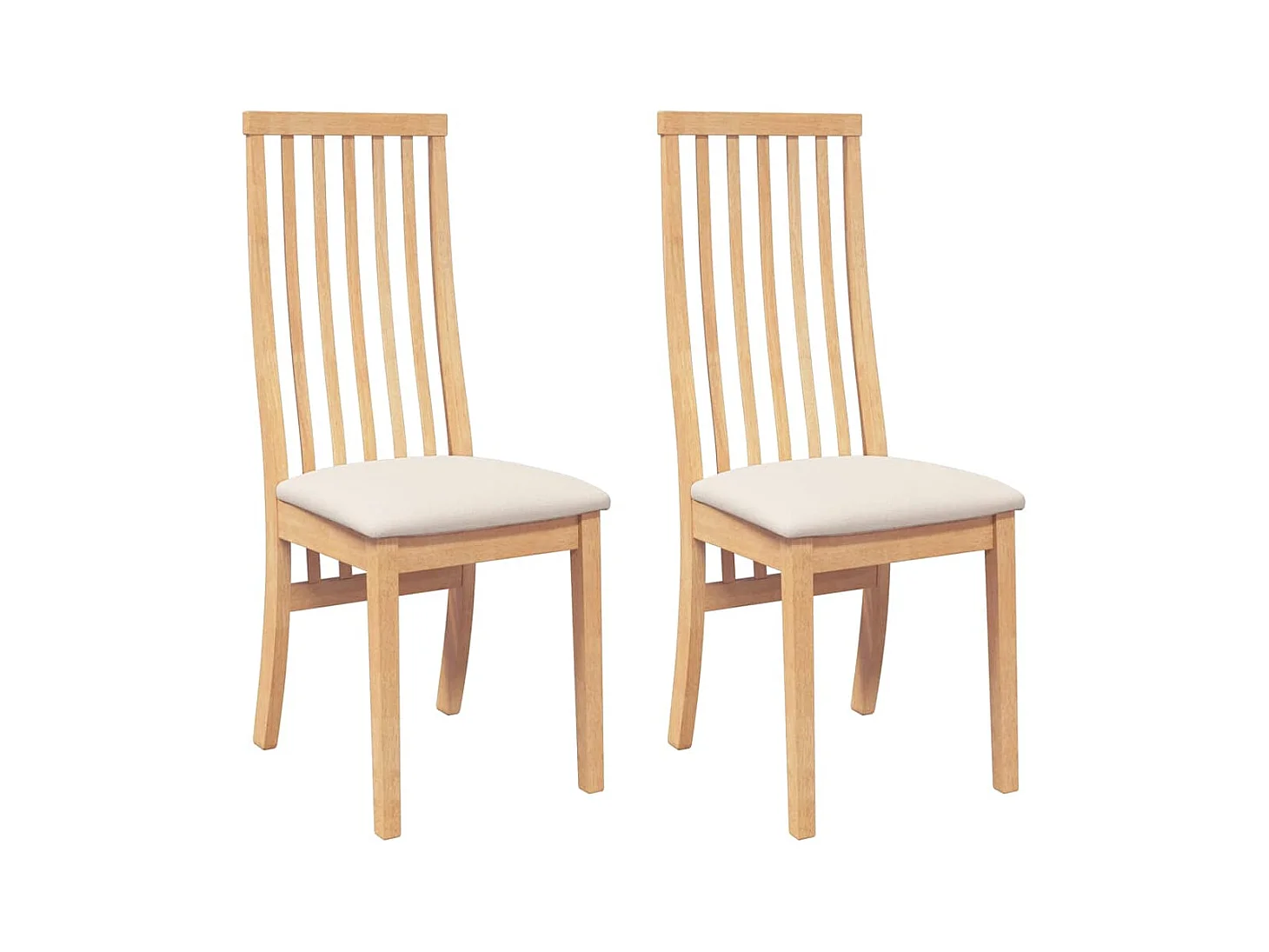 Cojines para sillas de comedor 2 piezas madera maciza caucho