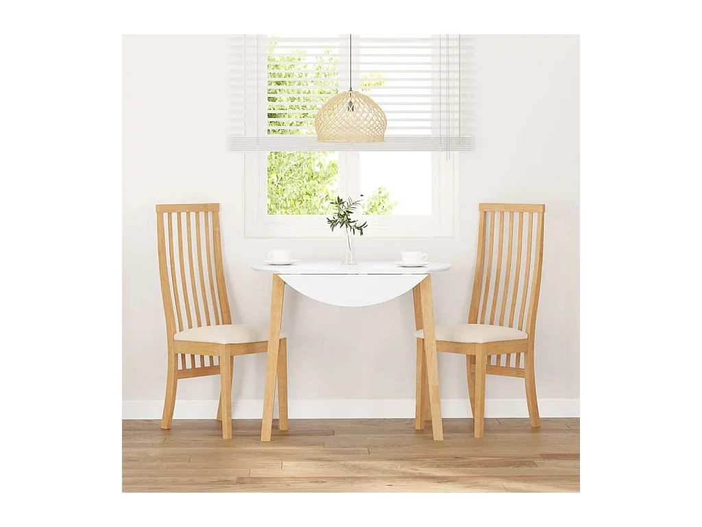 Cojines para sillas de comedor 2 piezas madera maciza caucho