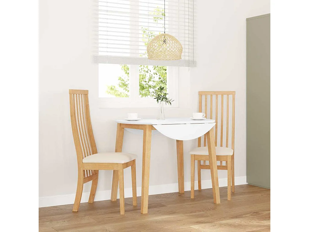 Cojines para sillas de comedor 2 piezas madera maciza caucho