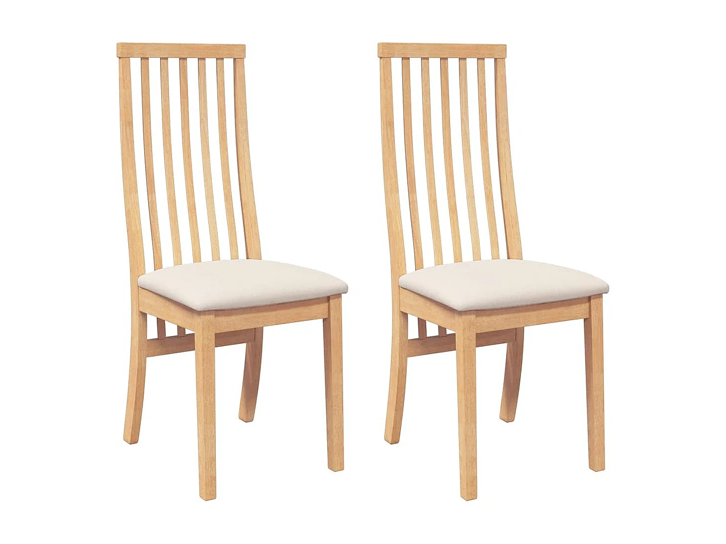 Cojines para sillas de comedor 2 piezas madera maciza caucho