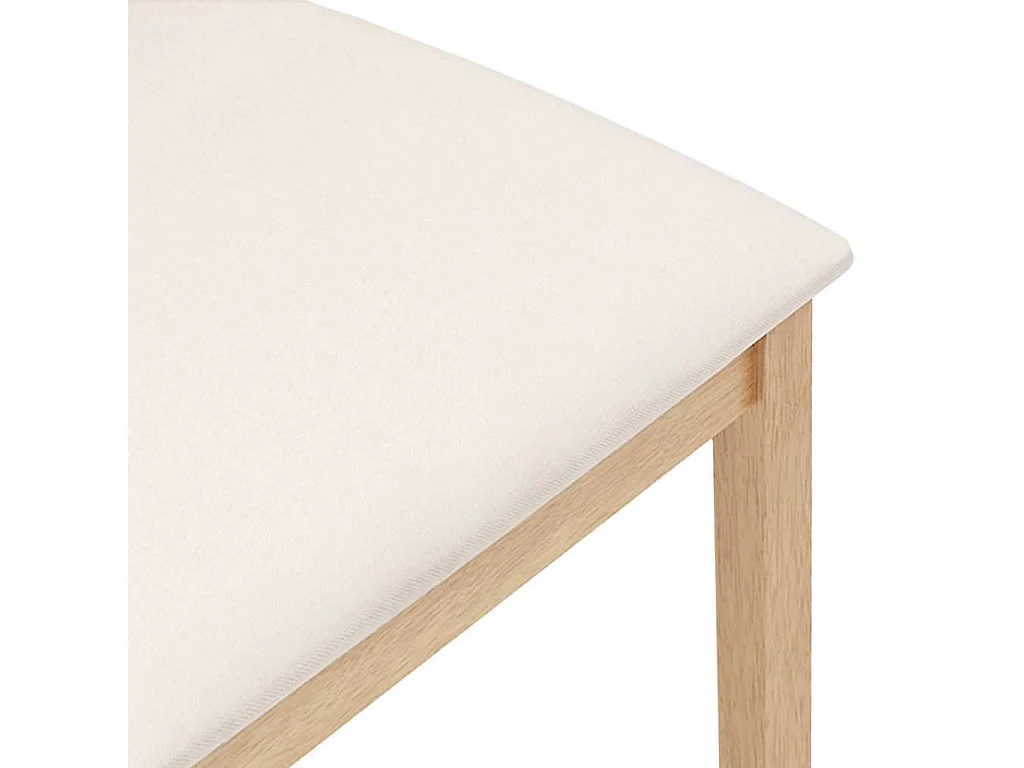 Cojines para sillas de comedor 2 piezas madera maciza caucho