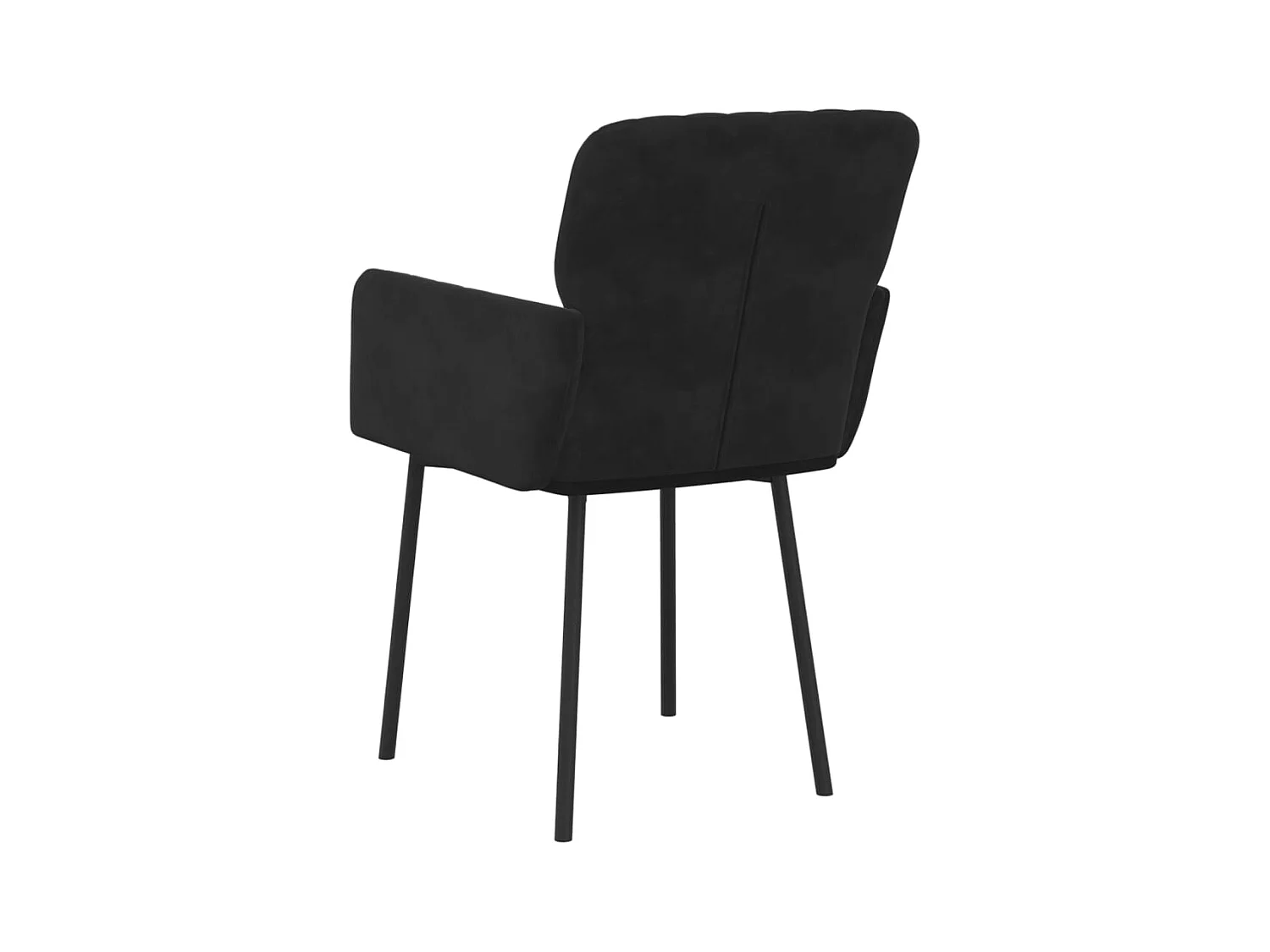 Chaises à manger lot de 2 Noir Velours