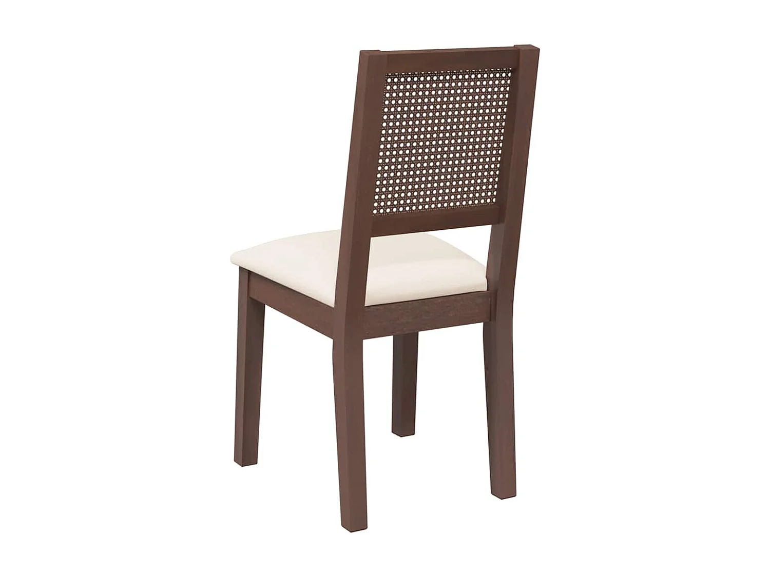 Chaises à manger coussins 2 pcs marron bois massif caoutchouc