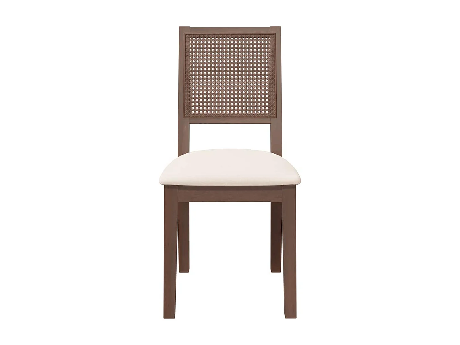 Chaises à manger coussins 2 pcs marron bois massif caoutchouc