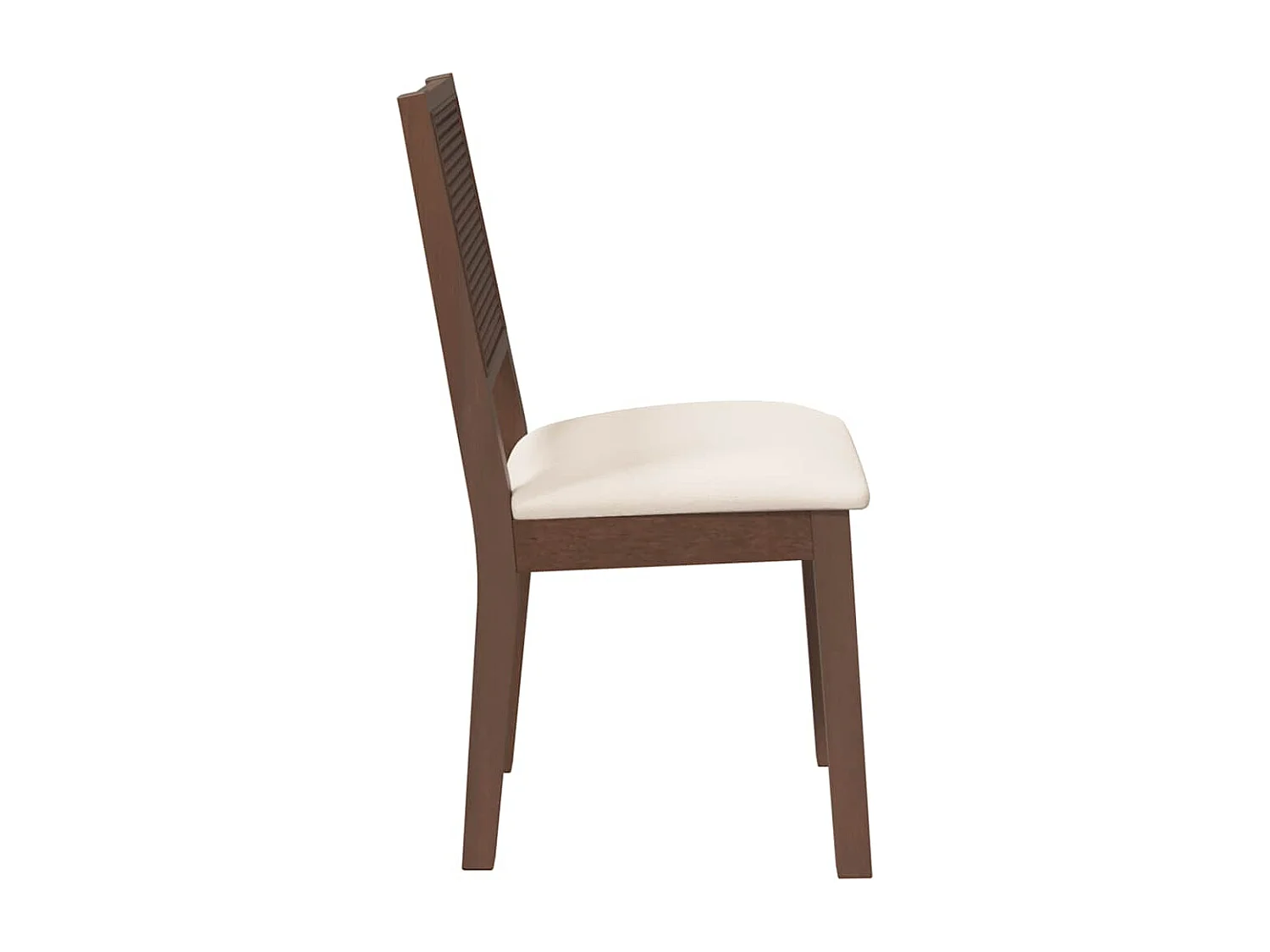 Chaises à manger coussins 2 pcs marron bois massif caoutchouc