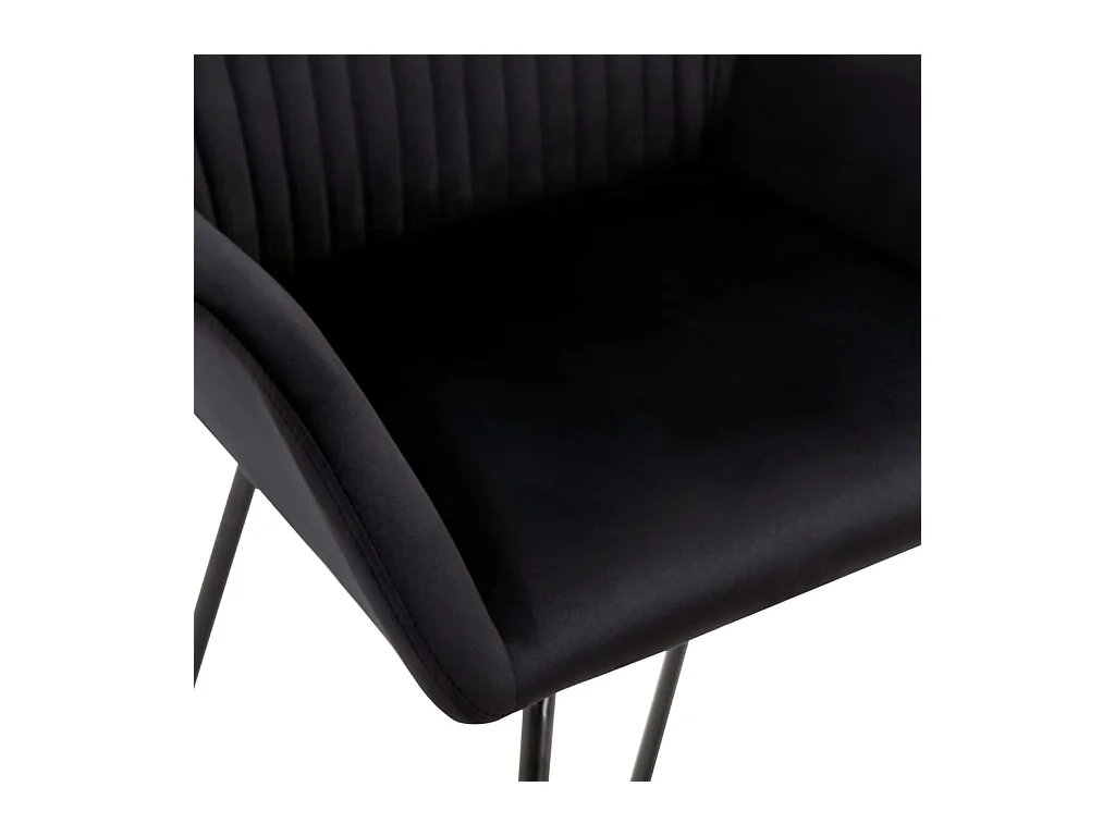 Set di 6 sedie da pranzo in velluto nero