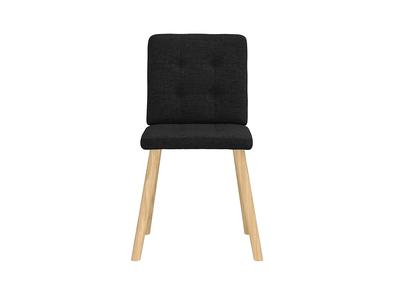 Chaises à manger lot de 2 noir tissu