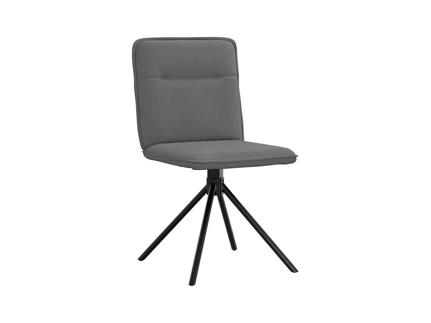 Eetkamerstoelen set van 6 donkergrijze stof