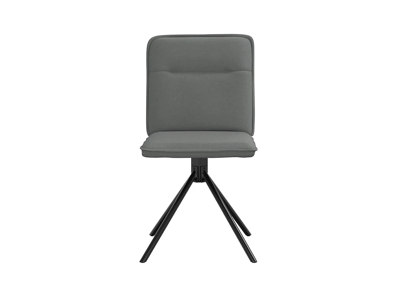 Eetkamerstoelen set van 6 donkergrijze stof