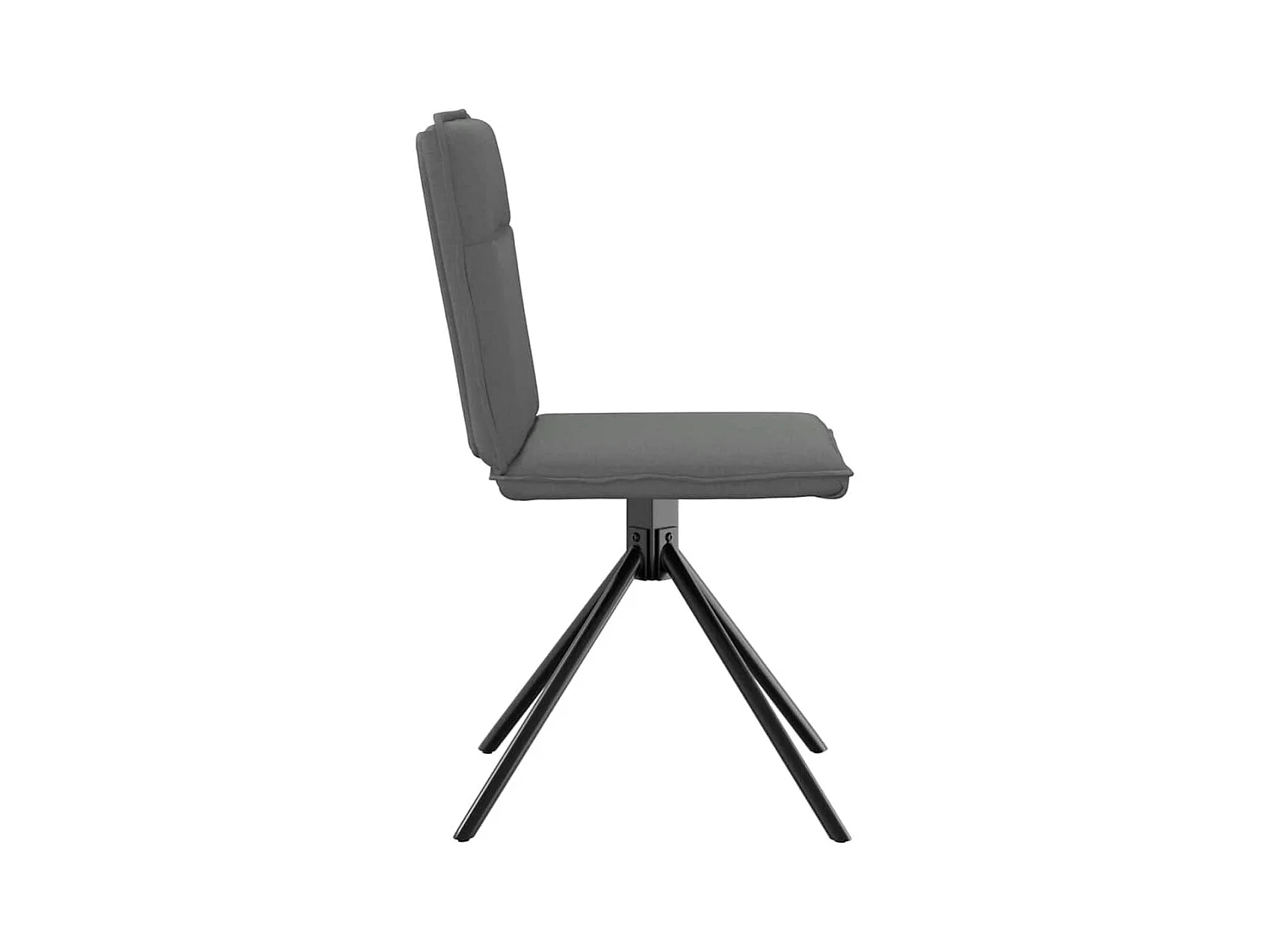 Eetkamerstoelen set van 6 donkergrijze stof