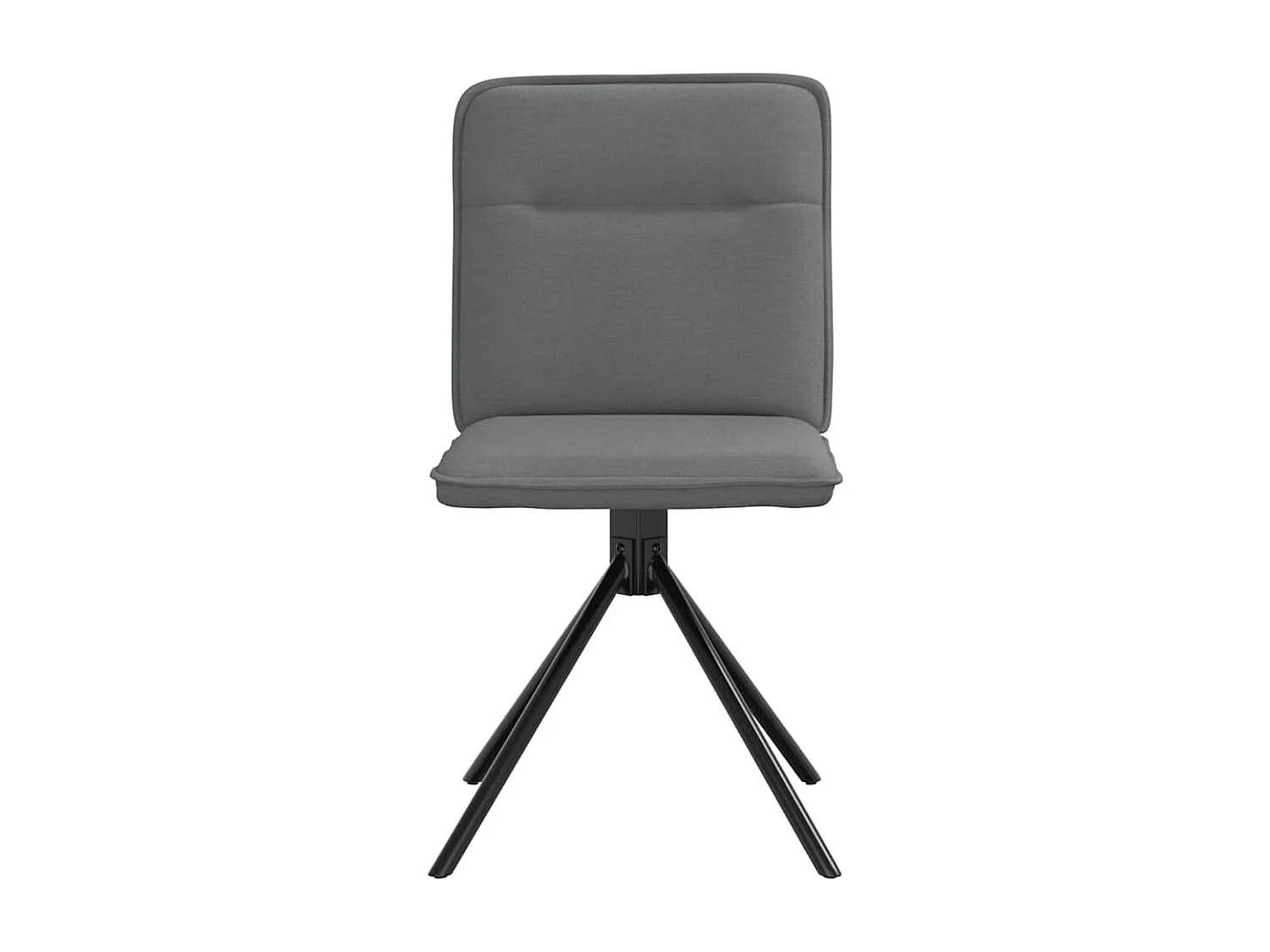 Chaises à manger lot de 6 gris foncé tissu