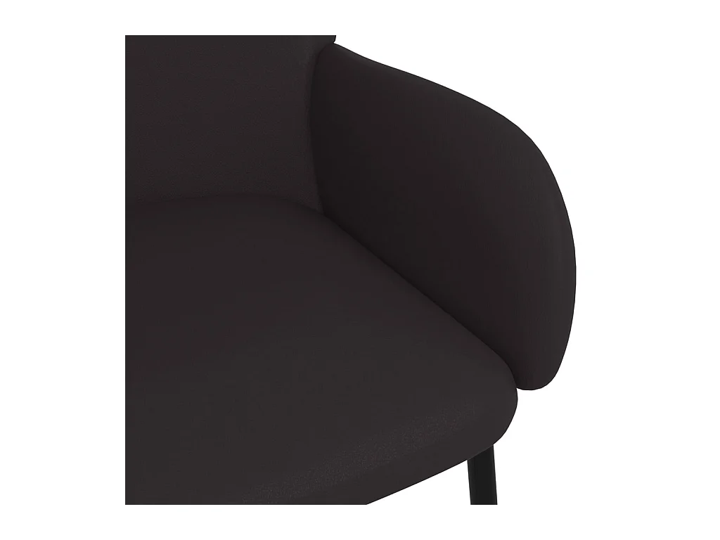 Chaises à manger lot de 2 noir similicuir