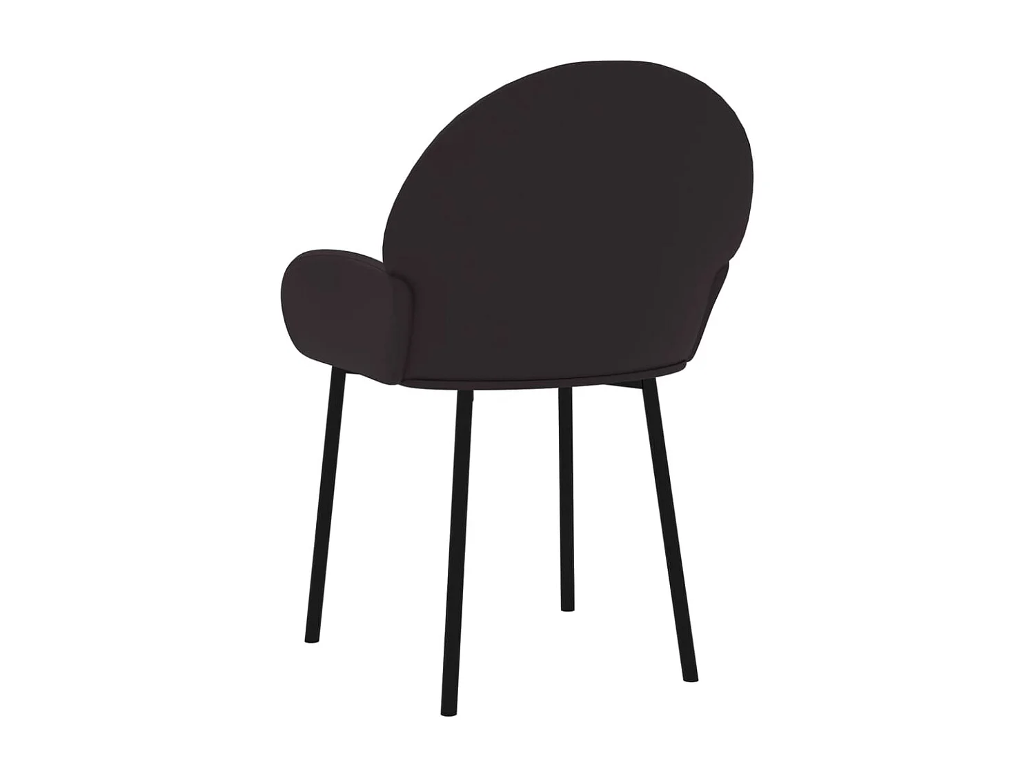 Chaises à manger lot de 2 noir similicuir