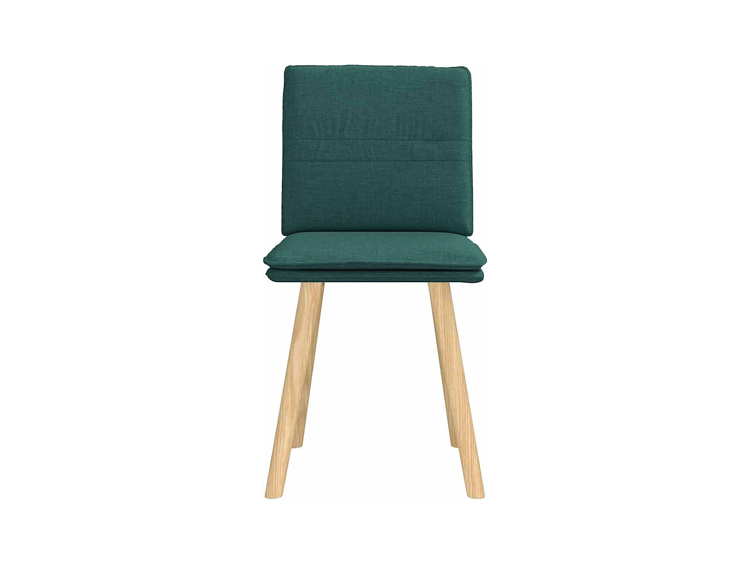 Juego de 2 sillas de comedor de tela verde oscuro