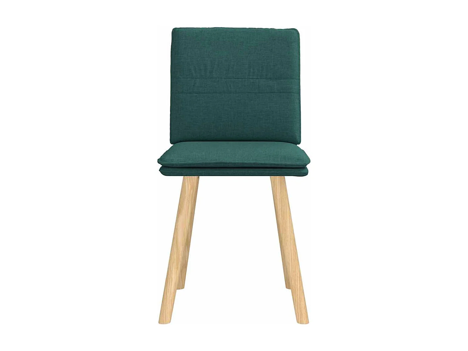 Juego de 2 sillas de comedor de tela verde oscuro