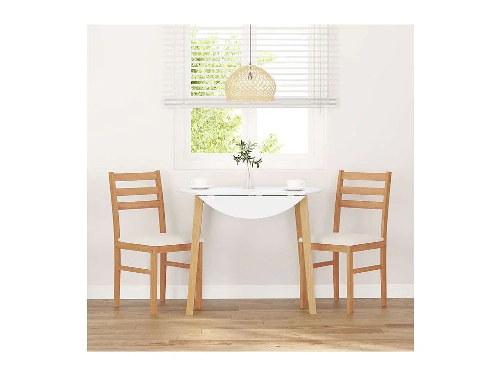 Chaises à manger coussins 2 pcs bois massif caoutchouc