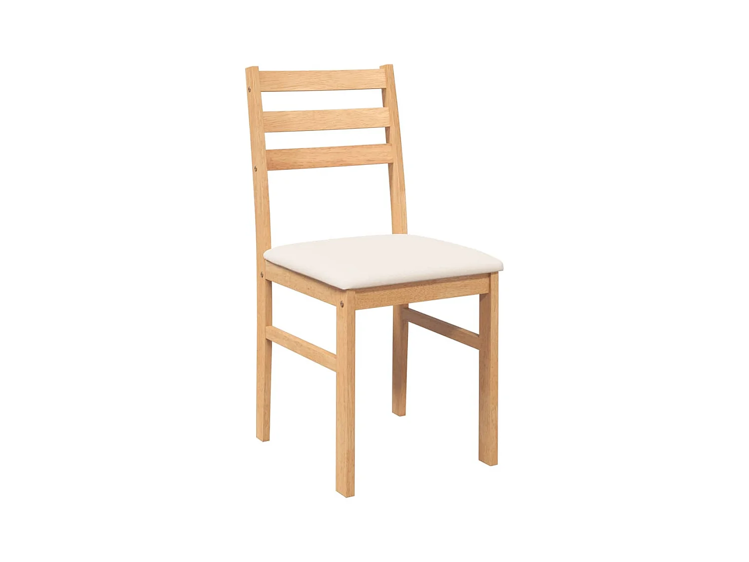 Chaises à manger coussins 2 pcs bois massif caoutchouc