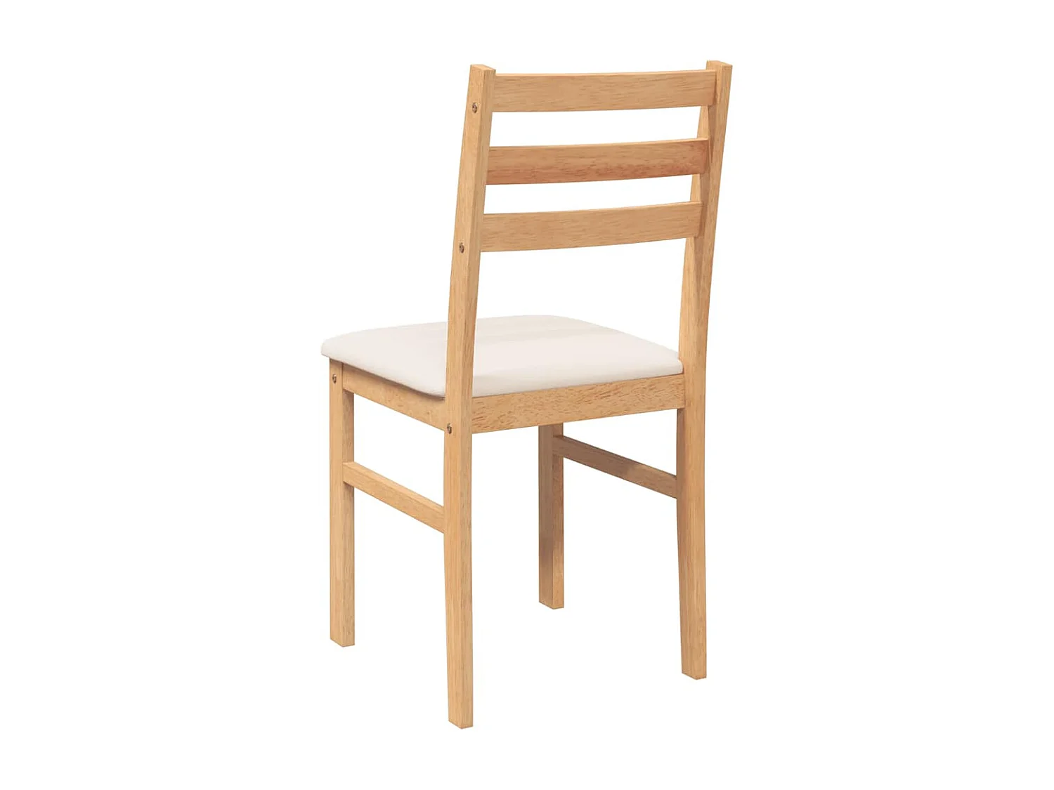 Chaises à manger coussins 2 pcs bois massif caoutchouc