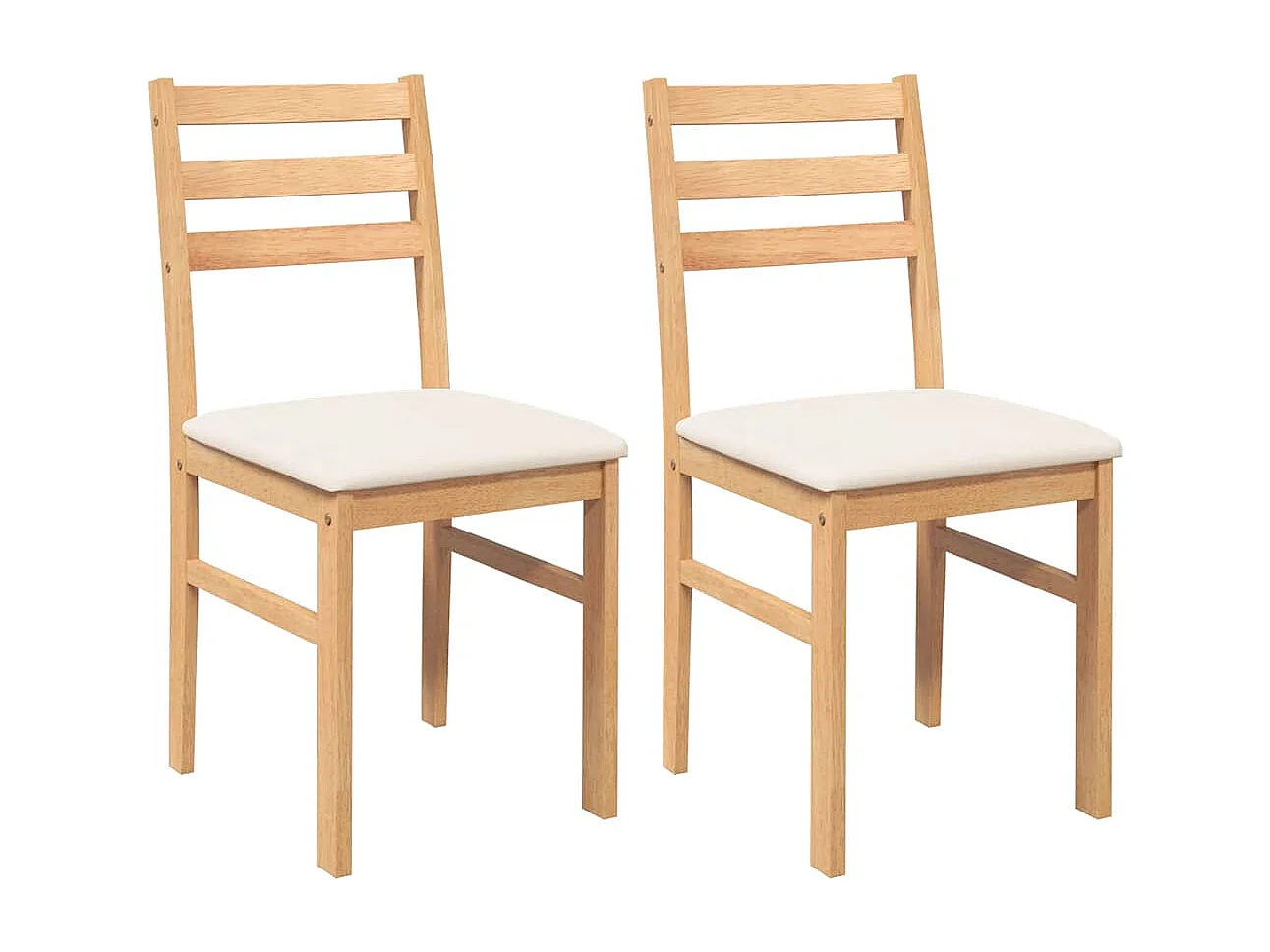 Cuscini per sedie da pranzo 2 pezzi in legno massello e gomma