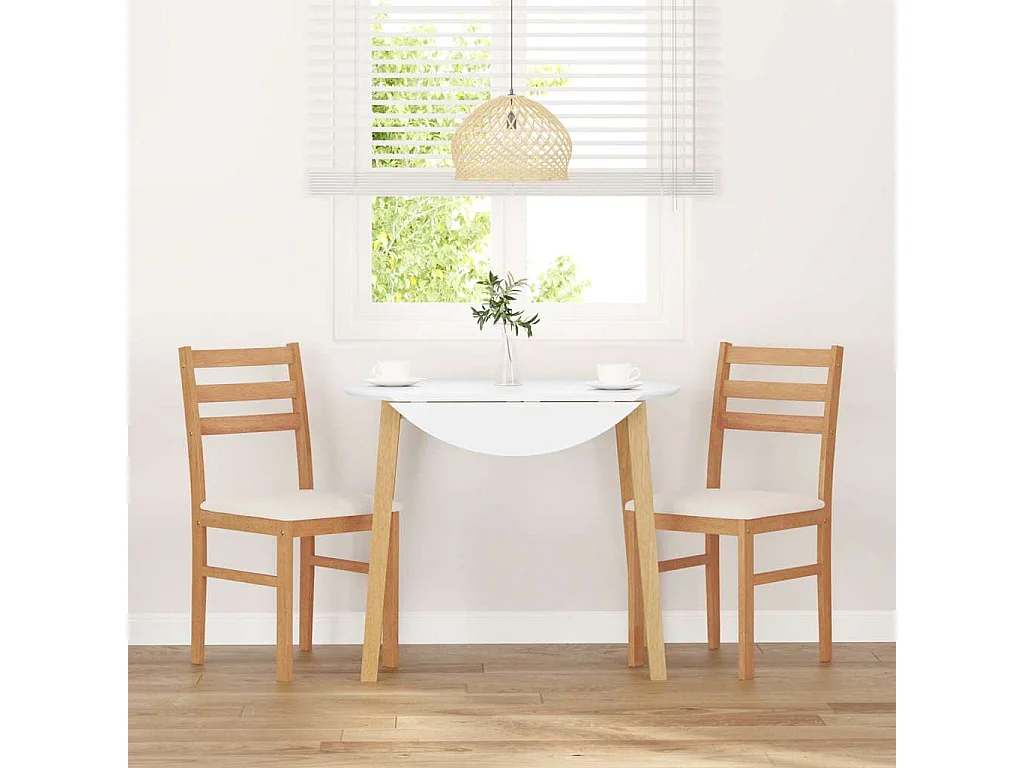 Cuscini per sedie da pranzo 2 pezzi in legno massello e gomma