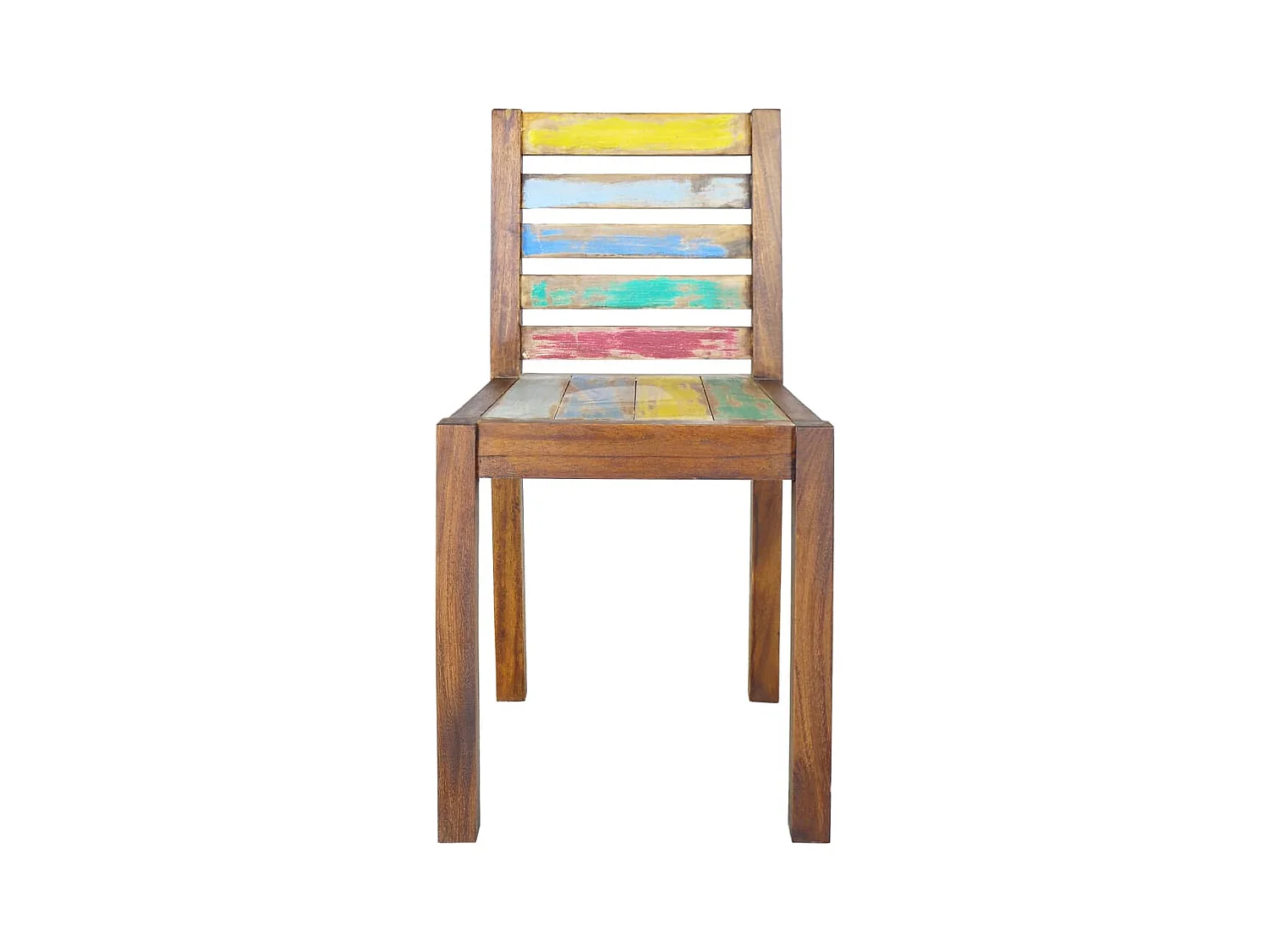 Chaises à manger lot de 6 bois de récupération solide