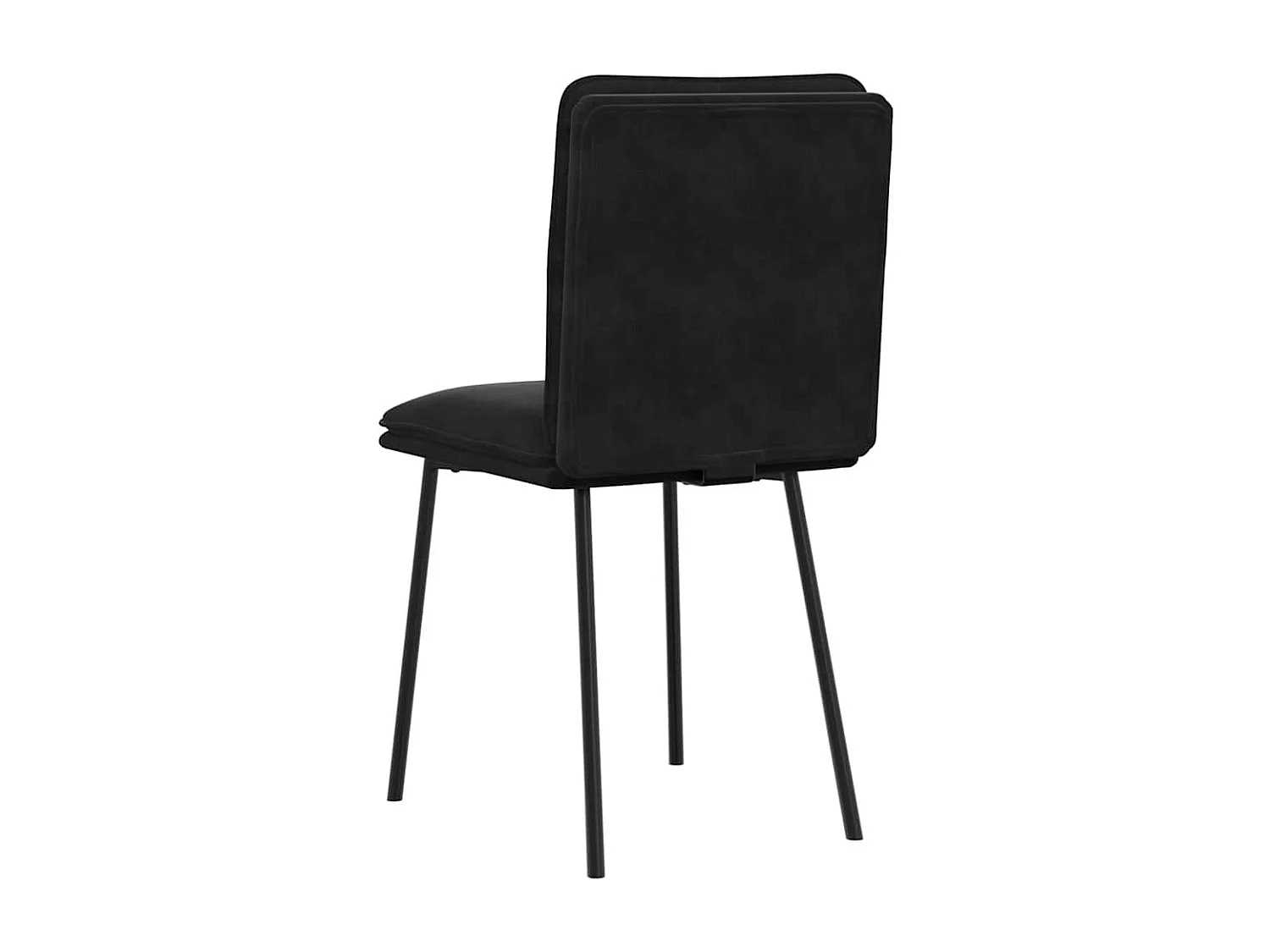 Chaises à manger lot de 2 Noir Velours